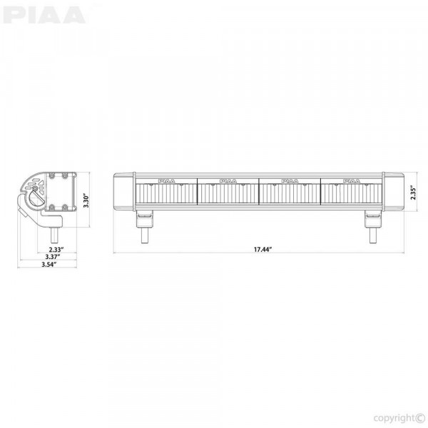 PIAA LED LightBar RF18 FloodFo, Sprinter/ G-Klasse/Vito, D4x4-PIAABAR18Y.XYZ.1001