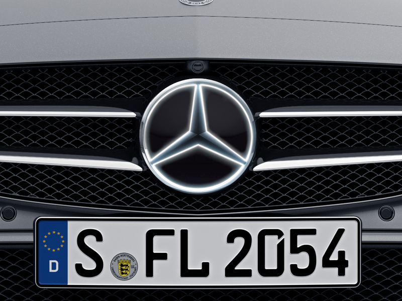 Mercedes ster verlicht, decoratief onderdeel, GLA/ C-Klasse, chroom, A2058175701