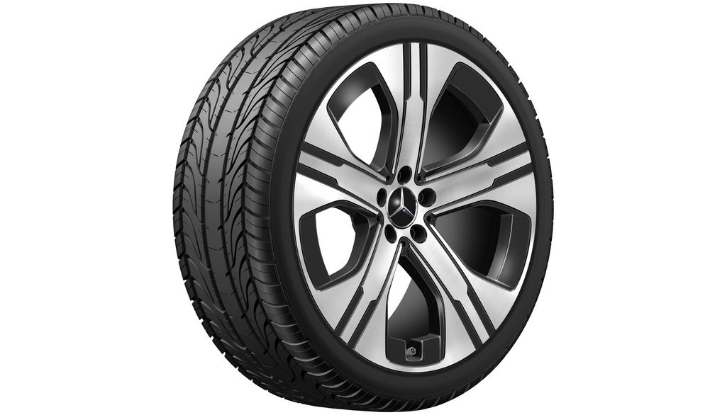 5-gaats velg, glanzend zwart, Goodyear, UltraGrip Performance + MO, 265/40 R21 105H XL, winter, Q440301410380