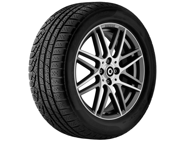 Lichtmetalen BRABUS Monoblock IX velg, 40,6 cm (16 inch), hoogglans, smart, 185/50 R16/, grijs, A4534010801