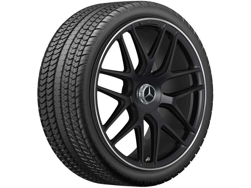 AMG-gesmede velg in kruisspaakdesign, zwart mat, velgrand gepolijst, Pirelli, Scorpion Winter MO1, 285/40 R22 110V XL, Winter, Q440301712460