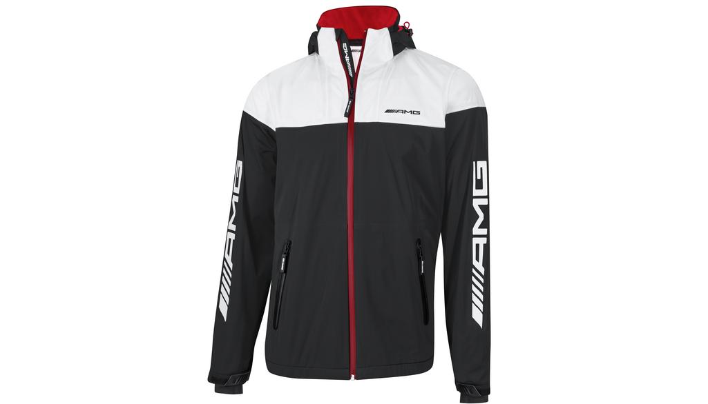 AMG softshell jack voor heren, wit/zwart, B66959300