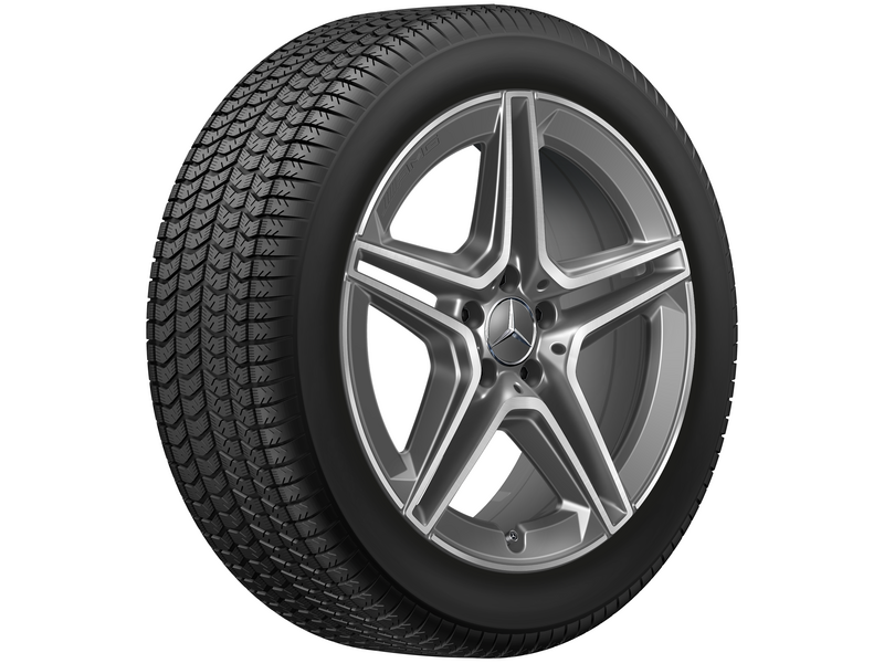 AMG 5-dubbelspaaks velg gepolijst tantaalgrijs, Bridgestone, Blizzak LM001 MO, 235/50 R19 99H, winter, Q440141911360G2