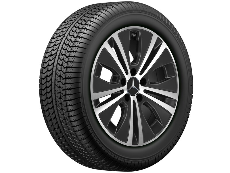 5-dubbelspaaks velg, 43,2 cm (17 inch), hoogglans, E-Klasse, 225/55 R17/, zwart, A21340151007X23