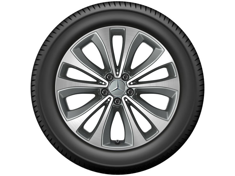 5-dubbelspaaks wiel grijs Himalaya gepolijst, Pirelli, P-Zero (PZ4) MO, 255/50 R19 107W XL, zomer, Q4406517103200J2021