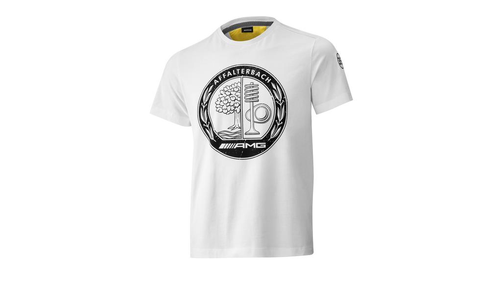 AMG T-shirt voor heren, wit/geel, B66959349