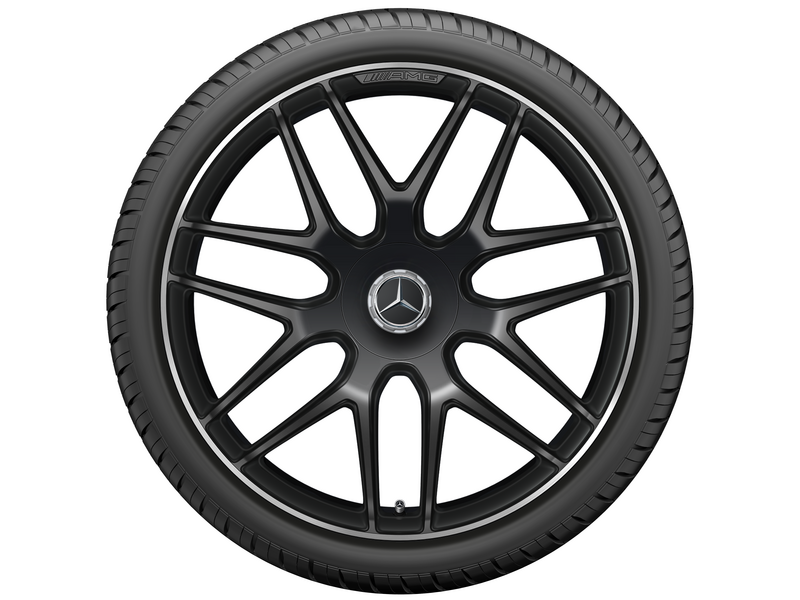 AMG-gesmede velg in kruisspaakdesign, zwart mat, velgrand gepolijst, Pirelli, Scorpion Winter MO1, 285/40 R22 110V XL, Winter, Q440301712460