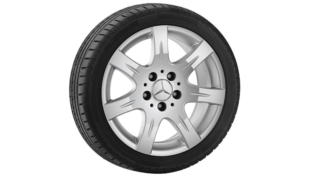 7-spaaks velg, 43,2 cm (17 inch), E-Klasse, 245/45 R17/, titaanzilver, B66474381