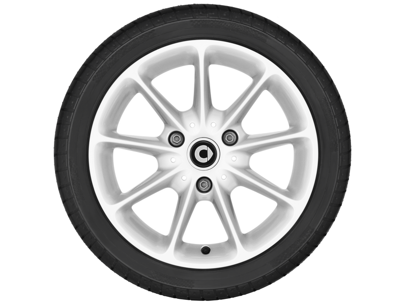 9-spaaks lichtmetalen velg, Design 14, 38,1 cm (15 inch), smart, 175/55 R15/, wit, A4514010502CD5L