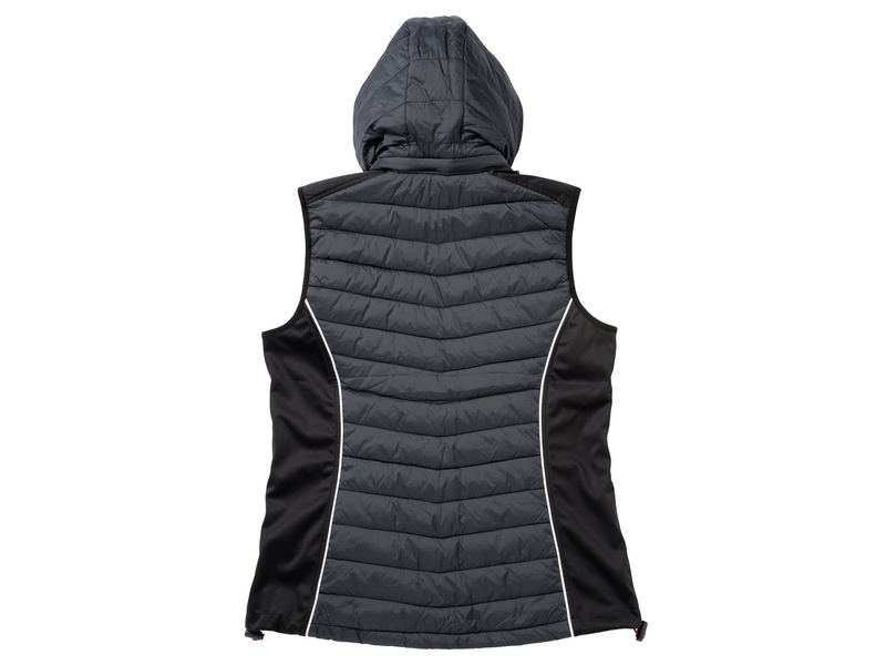 AMG-damesgilet, selenietgrijs / zwart / rood, B66958563