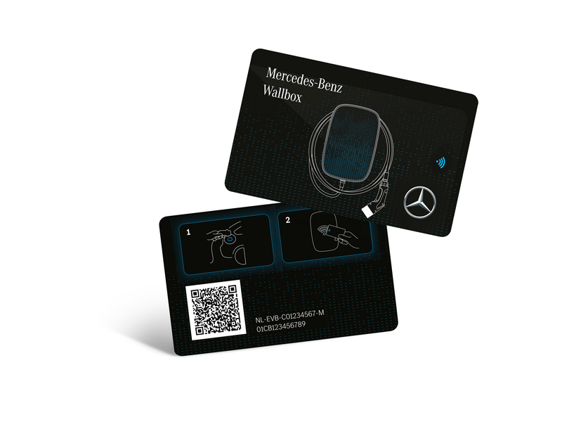 RFID-kaart voor Mercedes-Benz Wallbox, (bijv. S-Klasse/ smart/ GLC), zwart, A0009056519