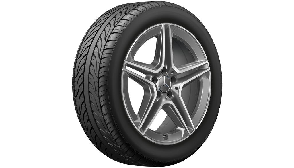 AMG 5-dubbelspaaks velg gepolijst tantaalgrijs, Bridgestone, Blizzak LM001 MO, 235/50 R19 99H, winter, Q440141911370G12020