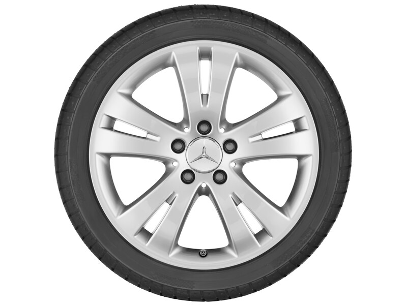 5-dubbelspaaks velg, 43,2 cm (17 inch), C-Klasse, 225/45 R17/, titaanzilver, A20440104029765