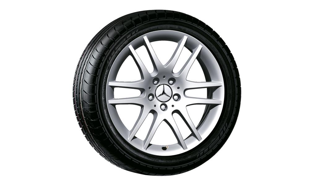 6-dubbelspaaks velg, 45,7 cm (18 inch), SLK-SLC, 225/40 R18/, titaanzilver, B66474383