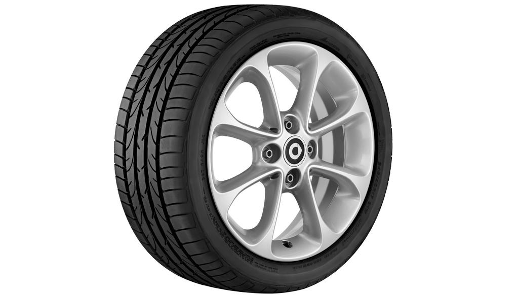 8-spaaks lichtmetalen velg, 38,1 cm (15 inch), smart, 185/60 R15/, vanadiumzilver, A4534014000