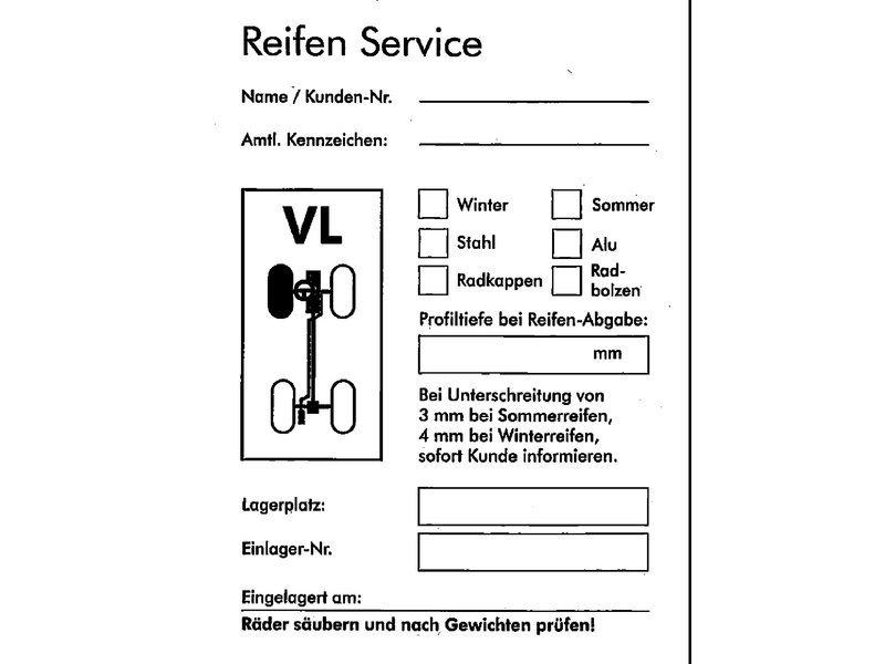 Bandenopslagetiketten, (bijv. S-Klasse/ smart/ CLA), B66470993