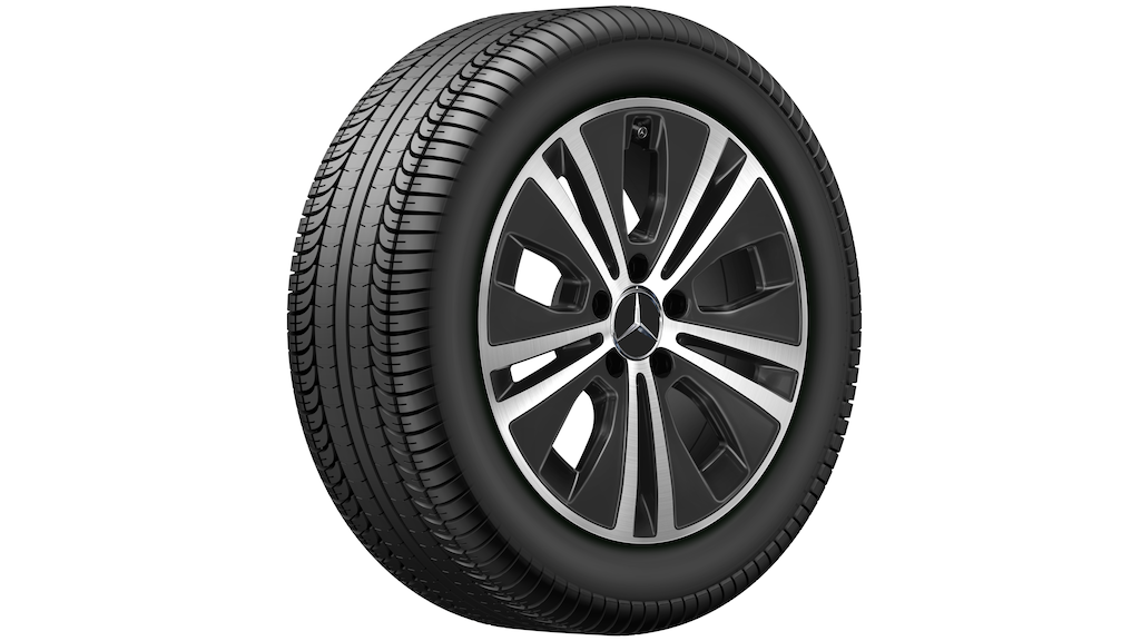 5-dubbelspaaks velg, glanzend zwart, Michelin, Alpin 5 MO, 225/55 R17 97H, winter, Q440141512020G2