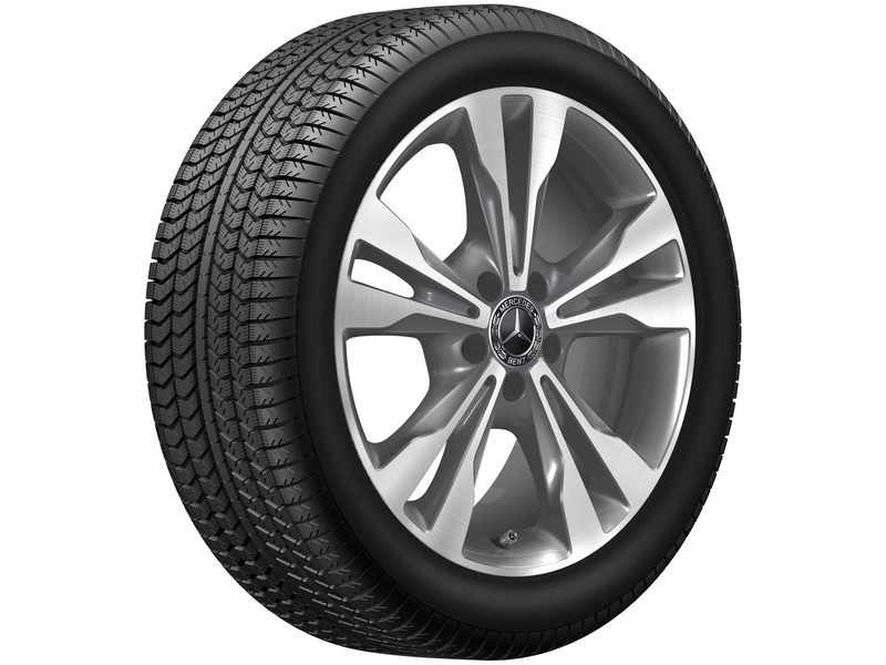 5-dubbelspaaks wiel Tremolit-metallic gepolijst, Michelin, Pilot Alpin PA4 MO, 245/45 R18 100V XL, Winter, Q44019151020A