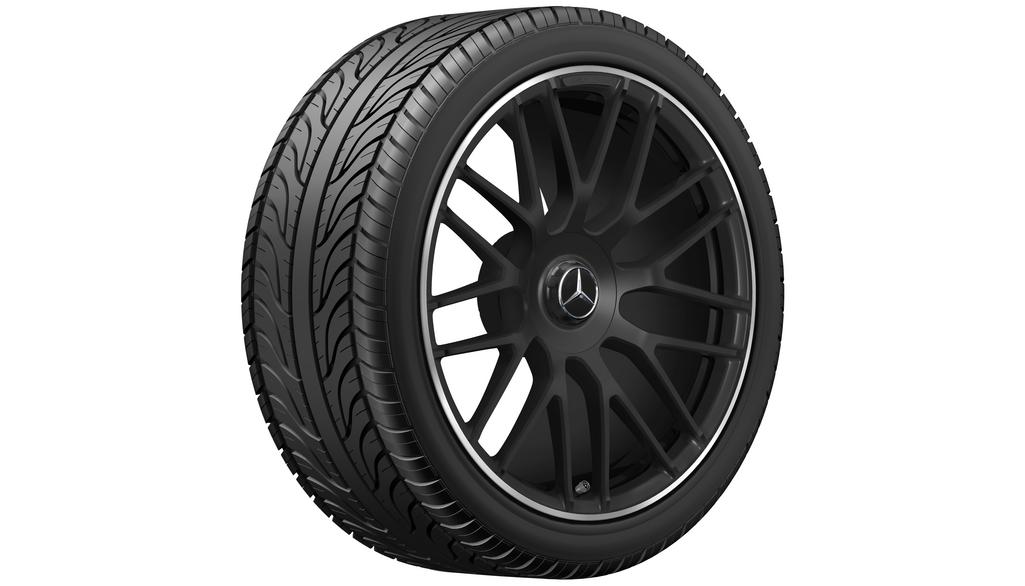 AMG-gesmede velg in kruisspaakdesign, 48,3 cm (19 inch), hoogglans velgrand, C-Klasse, 265/35 R19/, matzwart, SALEA20540118007X71