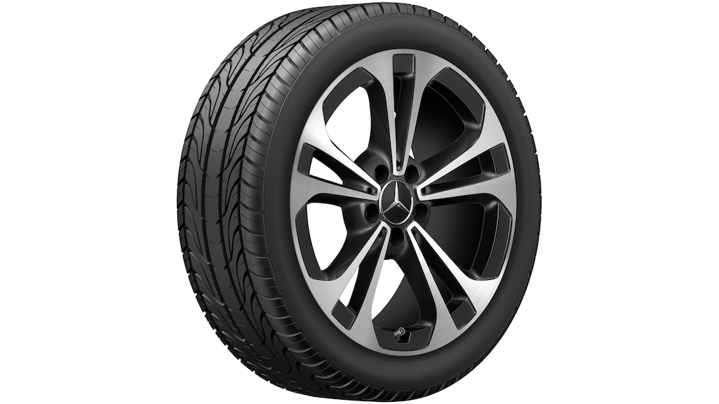 5-dubbelspaaks velg, glanzend zwart, Goodyear, UltraGrip Performance G1 MO, 225/45 R18 95H XL, winter, Q44014141056A