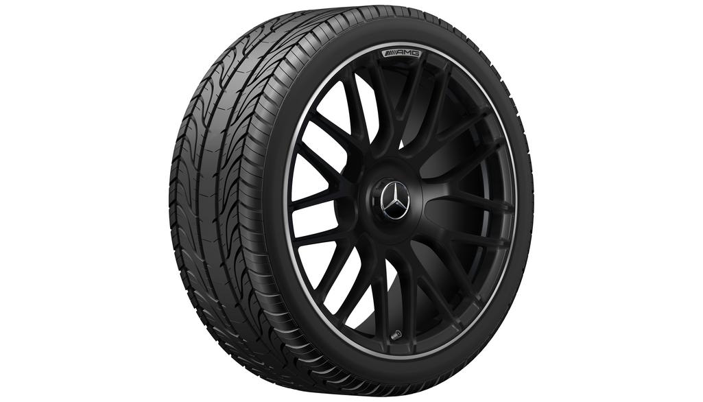 AMG-gesmede velg in kruisspaakdesign, 48,3 cm (19 inch), hoogglans velgrand, C-Klasse, 245/35 R19/, matzwart, A20540117007X71