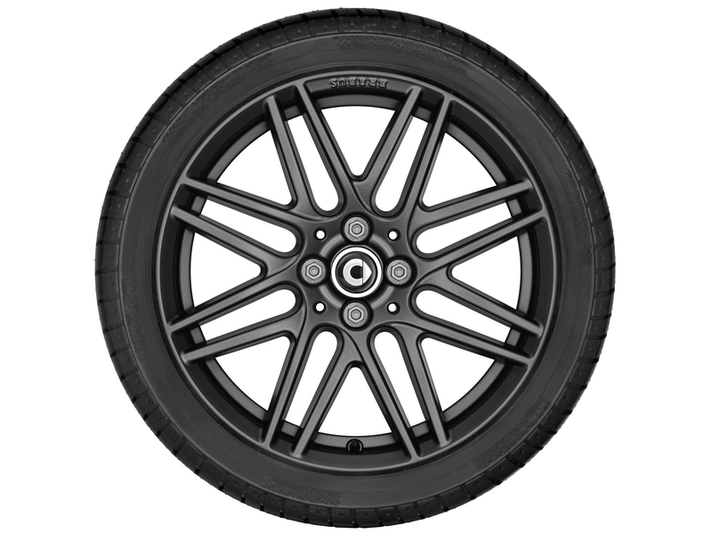 Lichtmetalen BRABUS Monoblock IX velg, 40,6 cm (16 inch), smart, 185/50 R16/, grijs, A4534012301