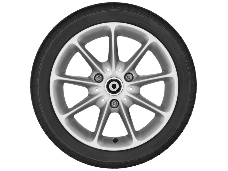 9-spaaks lichtmetalen velg, 38,1 cm (15 inch), smart, 155/60 R15/, titaanzilver, A4514010202CA4L