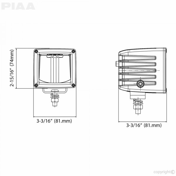 PIAA LED CUBE RF3 Rijden, Sprinter/ G-Klasse/Vito, D4x4-PIAACUBEDR.XYZ.1000