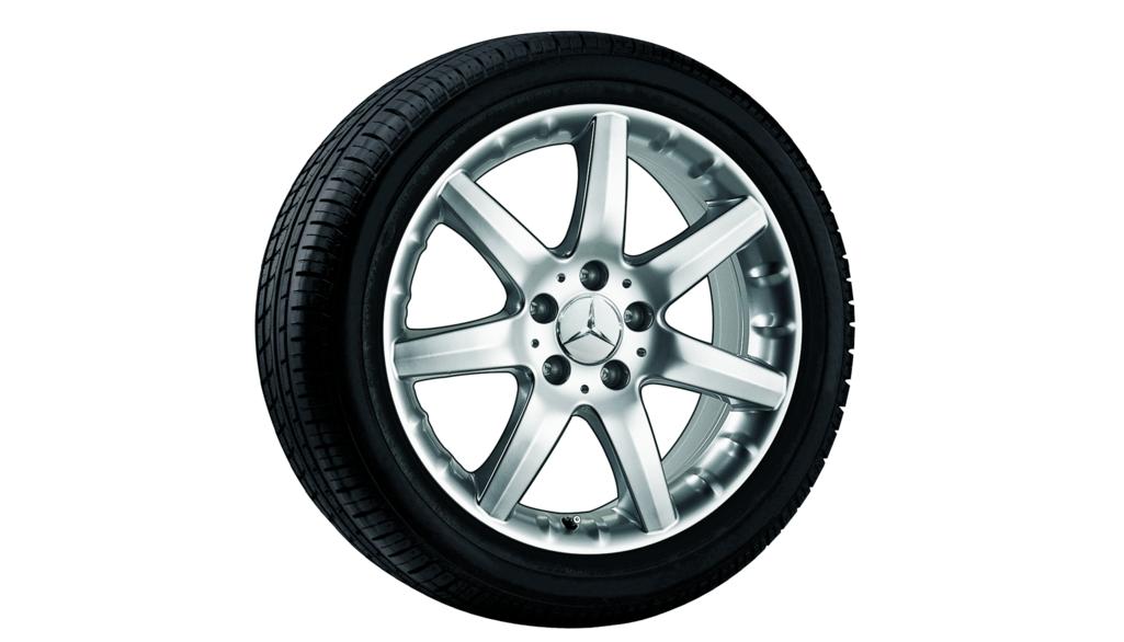 7-spaaks velg, Alshain, 43,2 cm (17 inch), (o.a. CLC/ SLK-SLC/ E-Klasse), 225/45 R17/, sterling zilver, B66471511