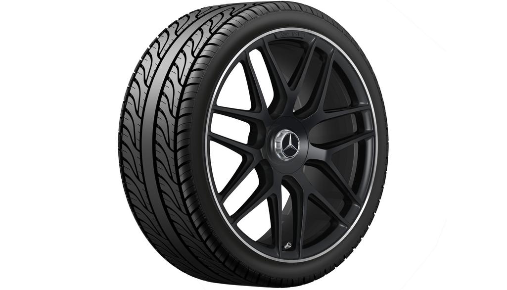 AMG-gesmede velg in kruisspaakdesign, zwart mat, velgrand gepolijst, Pirelli, Scorpion Winter MO1, 285/40 R22 110V XL, Winter, Q440301712460