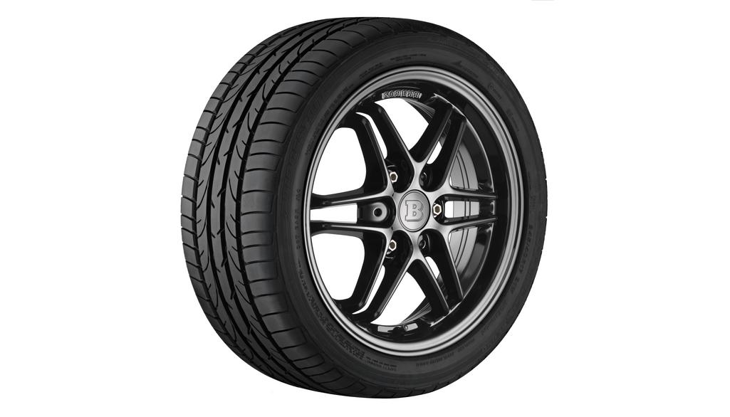 Lichtmetalen BRABUS Monoblock VII velg, 38,1 cm (15 inch), smart, 155/60 R15/, zwart, A4514013902C50B