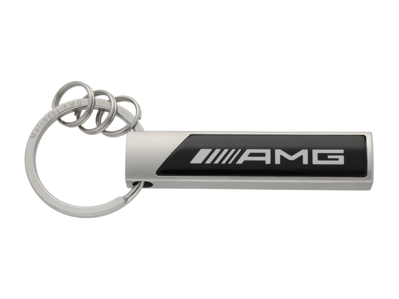 AMG-sleutelhanger, logo, wit / zilverkleurig / zwart, B66959361