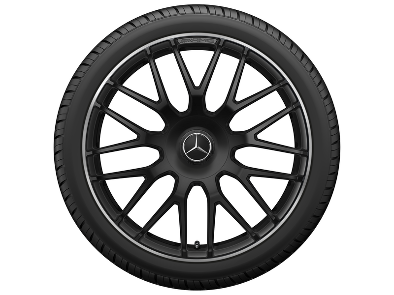 AMG-gesmede velg in kruisspaakdesign, 48,3 cm (19 inch), hoogglans velgrand, C-Klasse, 245/35 R19/, matzwart, A20540117007X71