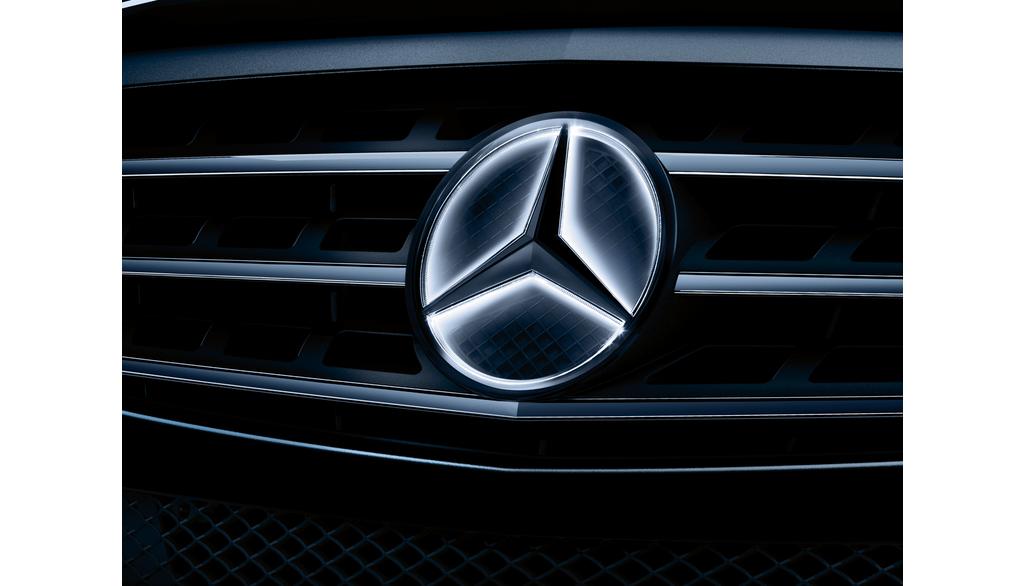 Mercedes ster verlicht, decoratief onderdeel, E-klasse/ CLS, chroom, A2188179100