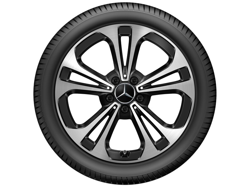 5-dubbelspaaks velg, glanzend zwart, Goodyear, UltraGrip Performance G1 MO, 225/45 R18 95H XL, winter, Q44014141056A