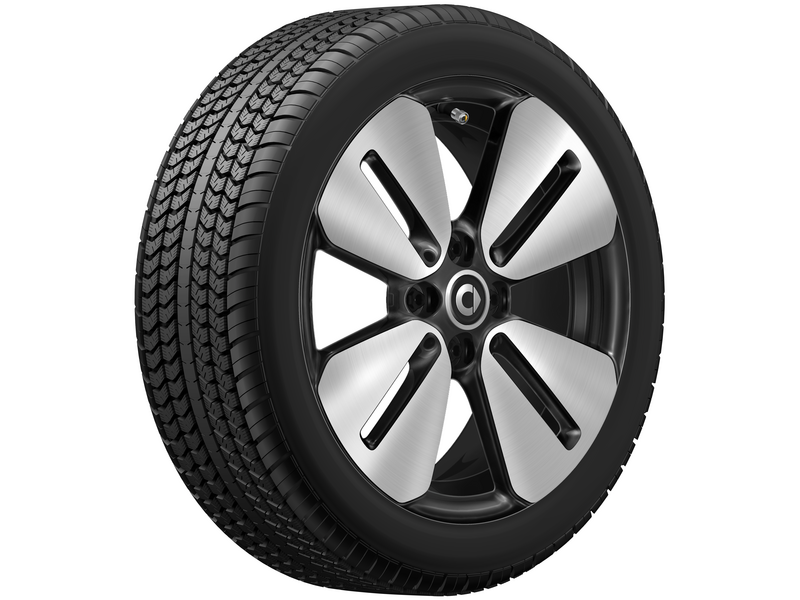 4-spaaks lichtmetalen velg, 40,6 cm (16 inch), hoogglans, smart, 205/45 R16/, zwart, A4534016501