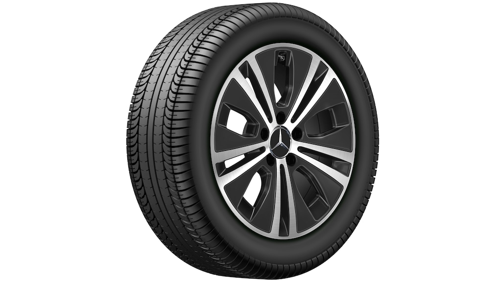 5-dubbelspaaks velg, zwart, Dunlop, SP Winter Sport 4D MO, 225/55 R17 97H, winter, Q440141210180G1