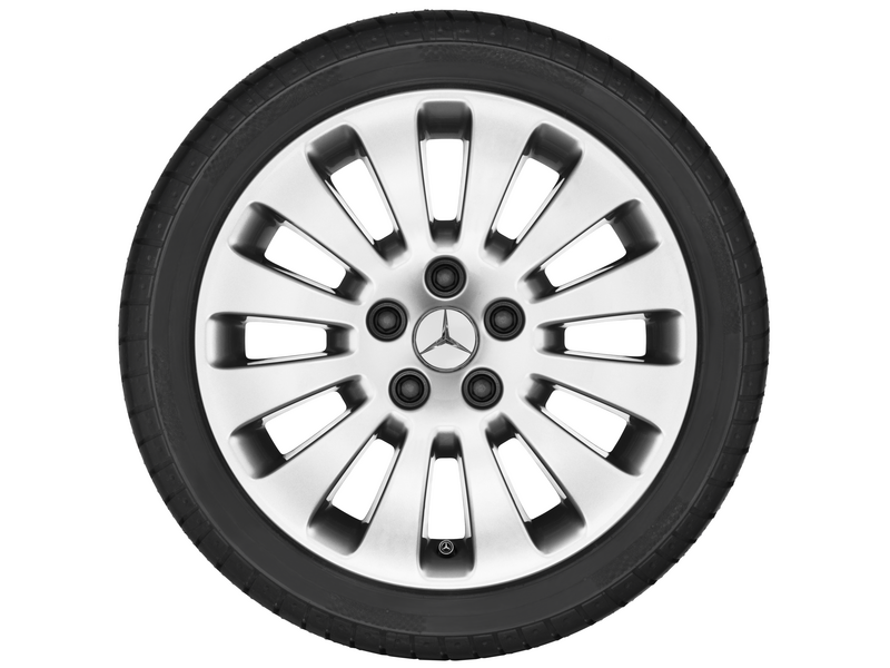 12-spaaks velg, 40,6 cm (16 inch), Citan/eCitan, 205/55 R16/, zilverkleurig, A4154011000