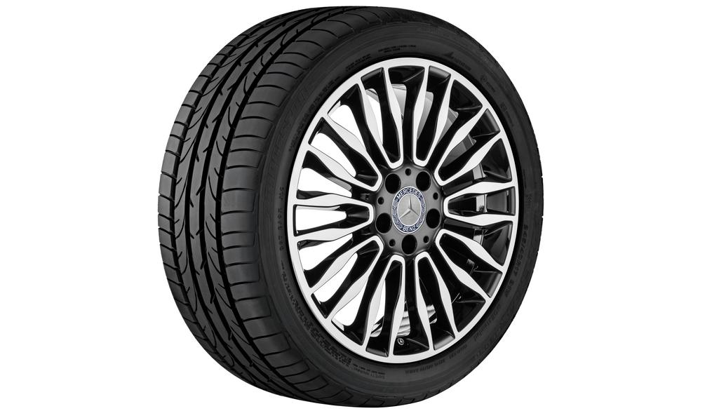 10-dubbelspaaks velg, 45,7 cm (18 inch), hoogglans, E-Klasse, 245/40 R18/, zwart, A212401007X23