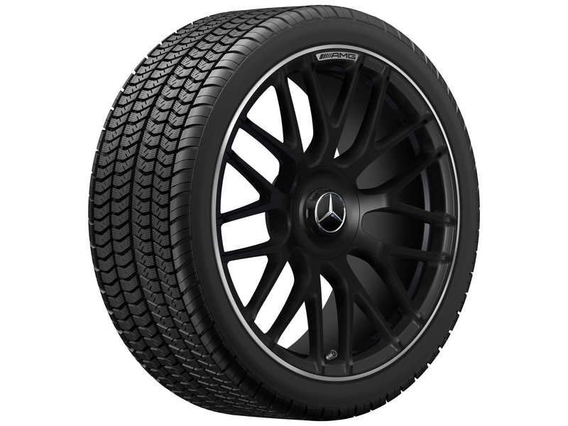 AMG-gesmede velg in kruisspaakdesign, 48,3 cm (19 inch), hoogglans velgrand, C-Klasse, 245/35 R19/, matzwart, A20540117007X71