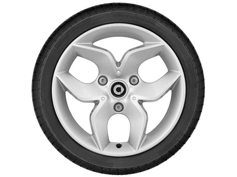 Driespaaks lichtmetalen velg, 38,1 cm (15 inch), smart, 195/50 R15/, titaanzilver, A45140100CA4L