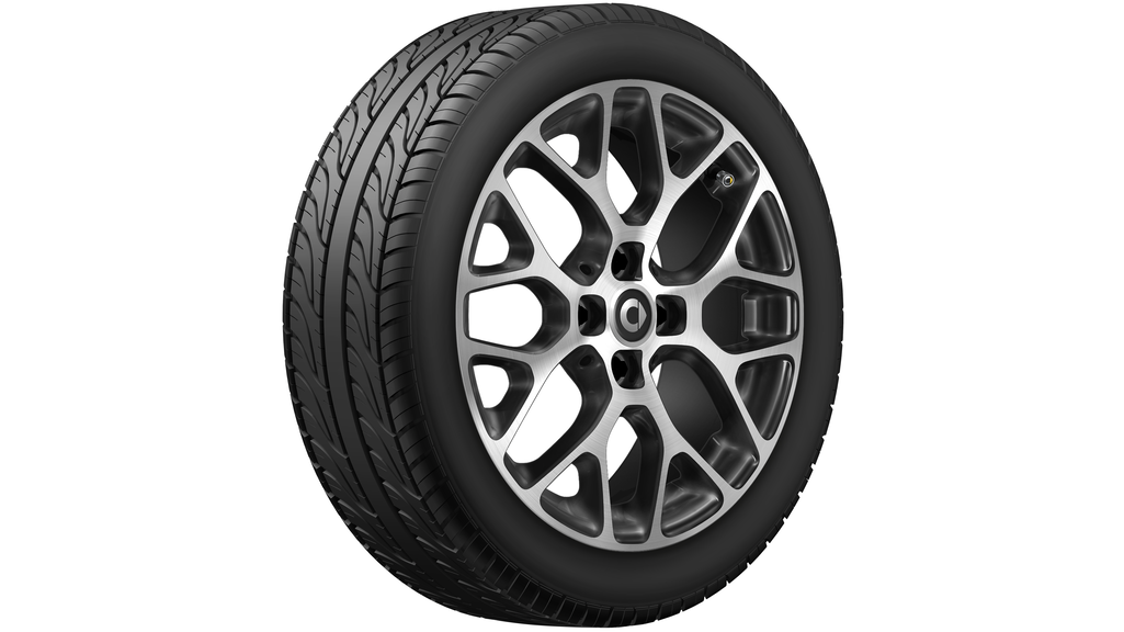 10-spaaks lichtmetalen velg, 40,6 cm (16 inch), hoogglans, smart, 185/50 R16/, zwart, A4534016601