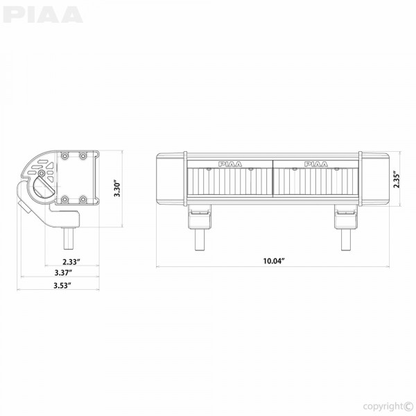 PIAA LED Lichtbalk RF10 Rijden, Sprinter/G-Klasse/Vito, D4x4-PIAABAR10S.XYZ.1000