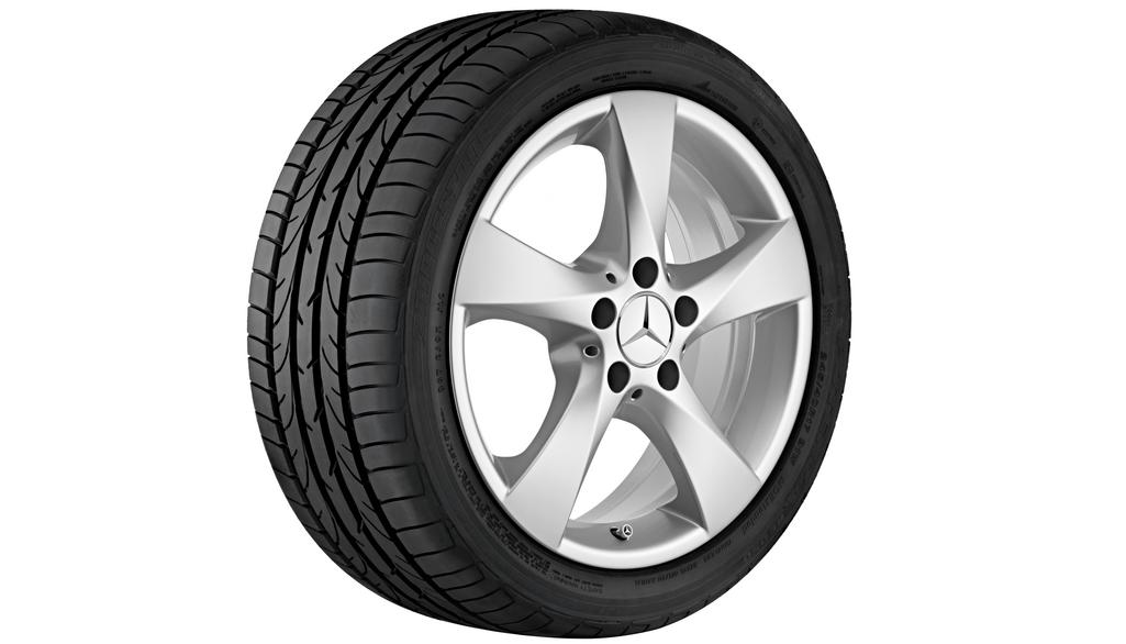 5-spaaks velg, vanadiumzilver, Michelin, Pilot Alpin 5, 235/55 R17 103V XL, winter, Q44019151017A