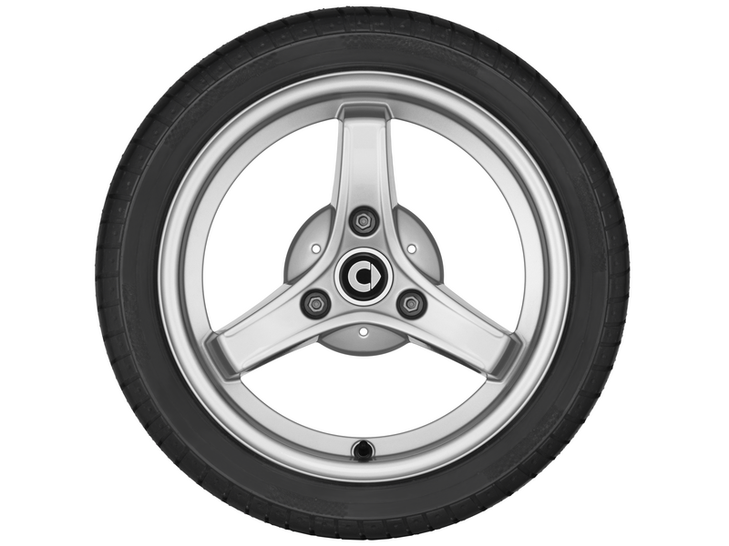 Driespaaks lichtmetalen velg, 38,1 cm (15 inch), smart, 175/55 R15/, vanadiumzilver, A45140149027X45