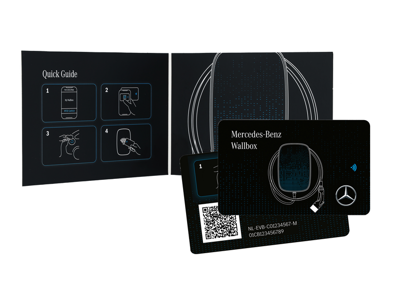 RFID-kaart voor Mercedes-Benz Wallbox, (bijv. S-Klasse/ smart/ GLC), zwart, A0009056519